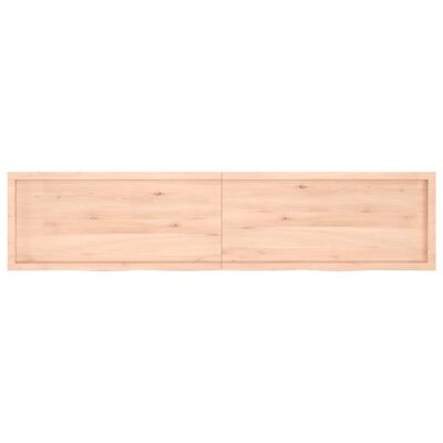 vidaXL Tablero de mesa madera maciza roble sin tratar 220x50x(2-4) cm