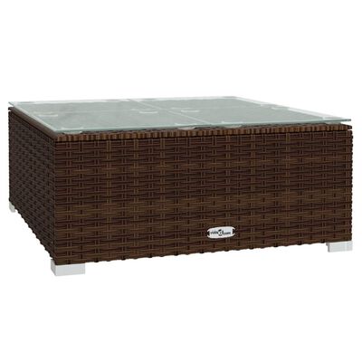 vidaXL Set muebles de jardín 10 pzas y cojines ratán sintético marrón