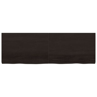 vidaXL Encimera de baño madera tratada marrón oscuro 180x60x(2-6) cm