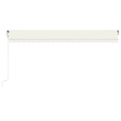 vidaXL Toldo automático con LED y sensor de viento crema 500x300 cm