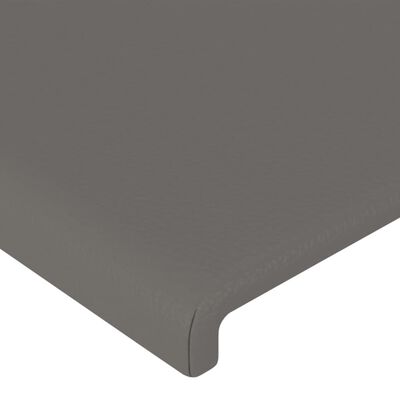 vidaXL Cabecero de cuero sintético gris 203x16x78/88 cm