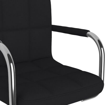 vidaXL Silla de comedor de tela negra