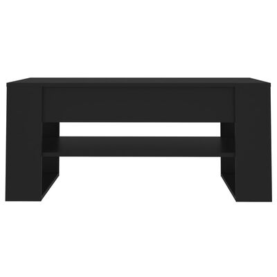 vidaXL Mesa de centro madera de ingeniería negro 102x55x45 cm