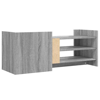 vidaXL Mueble de TV madera contrachapada gris Sonoma 100x35x40 cm