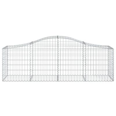 vidaXL Cestas de gaviones 14 uds forma de arco hierro 200x50x60/80 cm