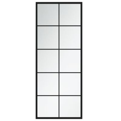 vidaXL Espejos de pared 2 uds metal negro 100x40 cm