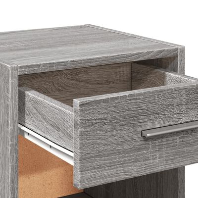 vidaXL Mesitas noche 2 uds madera ingeniería gris Sonoma 35x34x65 cm