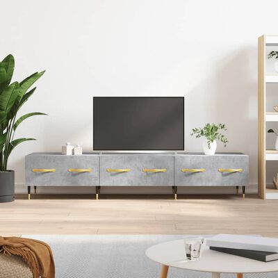 vidaXL Mueble para TV madera de ingeniería gris hormigón 150x36x30 cm