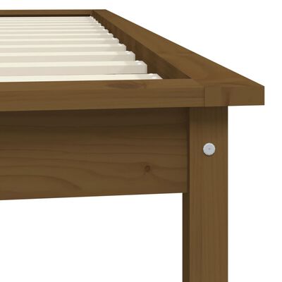 vidaXL Estructura de cama madera maciza pino marrón miel 75x190 cm