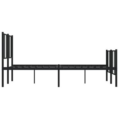 vidaXL Estructura cama sin colchón con estribo metal negro 150x200 cm