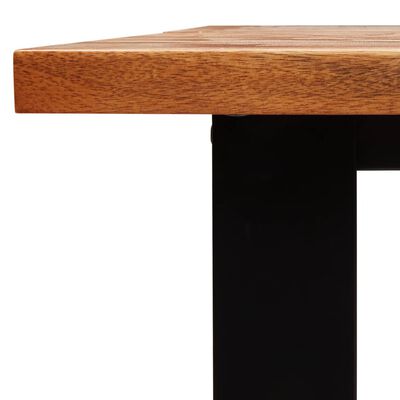 vidaXL Mesa de comedor con borde vivo madera maciza acacia 200x90x75cm