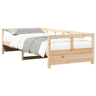 vidaXL Sofá cama madera maciza de pino natural 80x200 cm