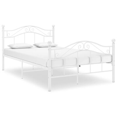 vidaXL Estructura de cama sin colchón metal blanco 120x200 cm