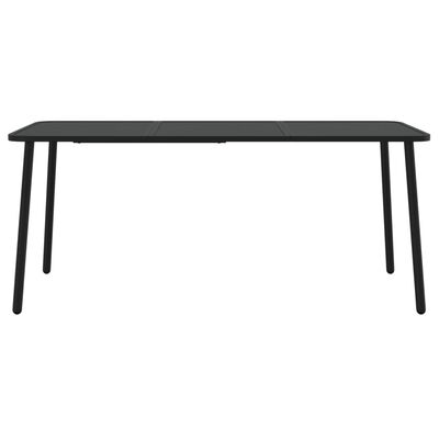 vidaXL Juego de comedor de jardín 7 piezas acero gris antracita