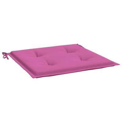 vidaXL Cojines para silla de jardín 4 uds tela rosa 50x50x3 cm