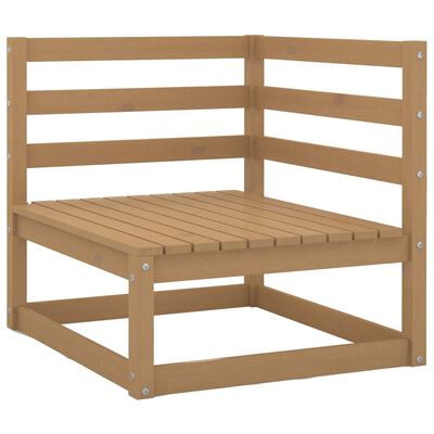 vidaXL Juego de muebles de jardín 14 piezas madera maciza de pino