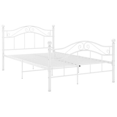 vidaXL Estructura de cama de metal blanco 120x200 cm