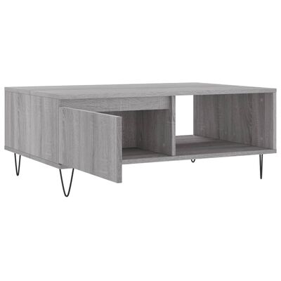 vidaXL Mesa de centro madera de ingeniería gris Sonoma 90x60x35 cm