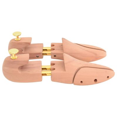 vidaXL Estirador de zapatos con calzador EU 40-41 madera maciza cedro