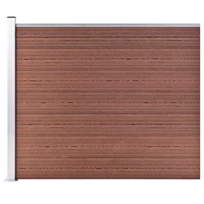 vidaXL Panel de valla WPC marrón 175x146 cm