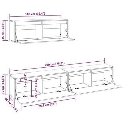 vidaXL Muebles para TV 3 piezas madera maciza de pino blanco