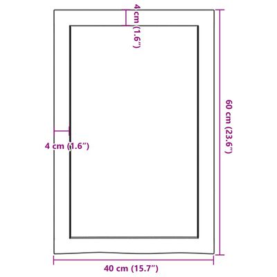 vidaXL Estante pared madera roble tratada marrón oscuro 40x60x(2-6) cm