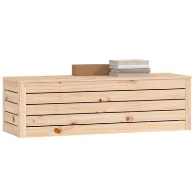 vidaXL Caja de almacenaje madera maciza de pino 109x36,5x33 cm