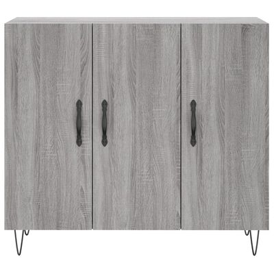 vidaXL Aparador de madera de ingeniería gris Sonoma 90x34x80 cm