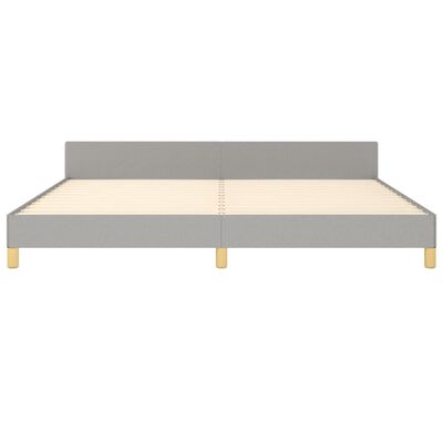 vidaXL Cama sin colchón tela gris claro 200x200 cm