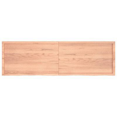 vidaXL Tablero mesa madera roble tratada marrón claro 200x60x(2-6) cm