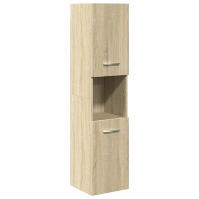 vidaXL Armario de baño madera ingeniería roble Sonoma 30x30x130 cm