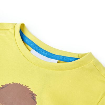 Camiseta de manga corta infantil amarillo 104