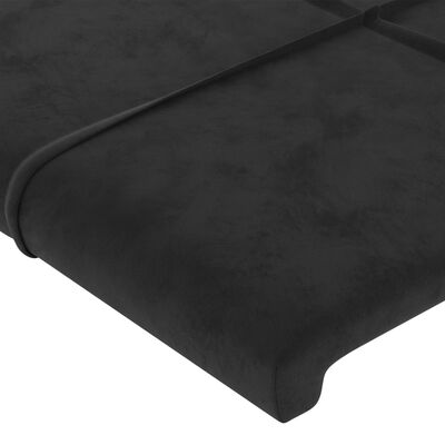 vidaXL Cabecero con orejas de terciopelo negro 103x23x118/128 cm