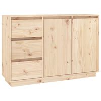 vidaXL Aparador de madera maciza de pino 111x34x75 cm