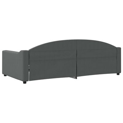 vidaXL Sofá cama sin colchón tela gris oscuro 100x200 cm