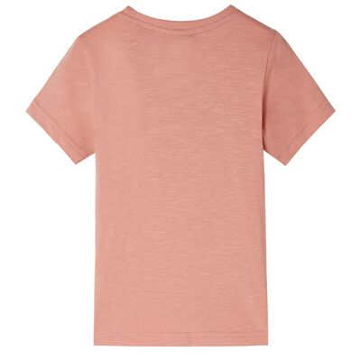 Camiseta infantil de manga corta naranja claro 128