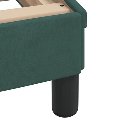 vidaXL Estructura cama sin colchón terciopelo verde oscuro 100x200 cm