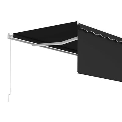 vidaXL Toldo retráctil manual con persiana antracita 4x3 m