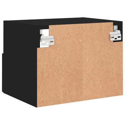 vidaXL Muebles de pared TV 2 uds madera ingeniería negro 40x30x30 cm