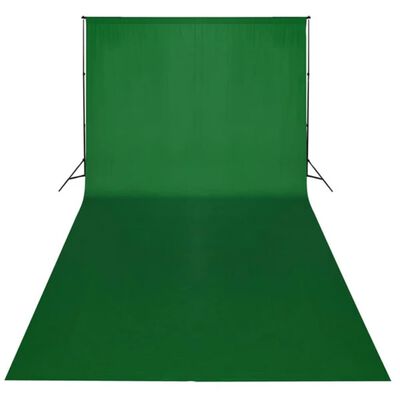 vidaXL Telón de fondo estudio fotografía algodón verde 600x300cm croma