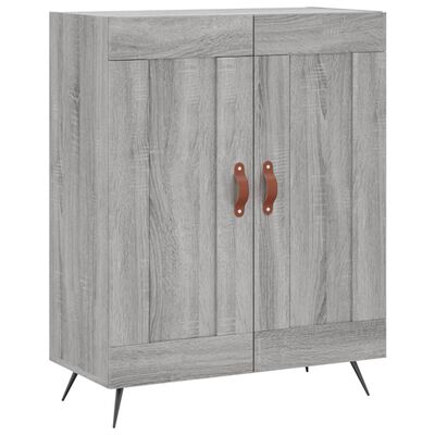 vidaXL Aparador alto madera contrachapada gris sonoma 69,5x34x180 cm