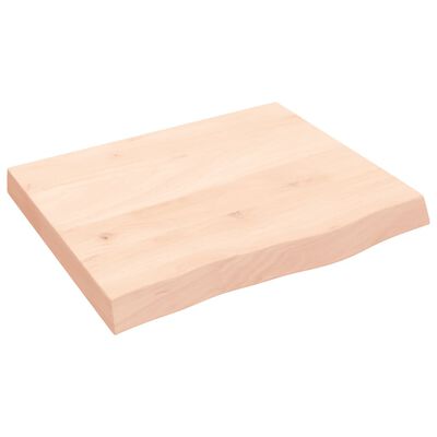 vidaXL Tablero de mesa madera maciza roble sin tratar 60x50x(2-6) cm