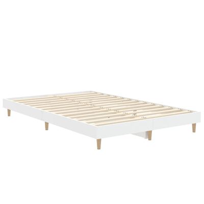 vidaXL Estructura de cama madera de ingeniería blanca 120x190 cm