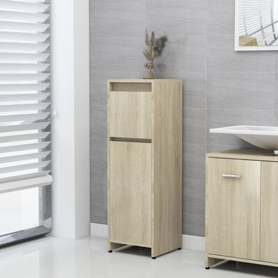 vidaXL Juego de muebles de baño 3 pzas madera ingeniería roble Sonoma