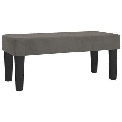 vidaXL Cama box spring con colchón terciopelo gris oscuro 80x200 cm