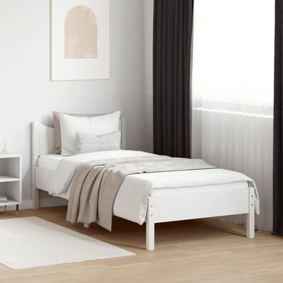 vidaXL Estructura de cama sin colchón madera de pino blanca 90x200 cm