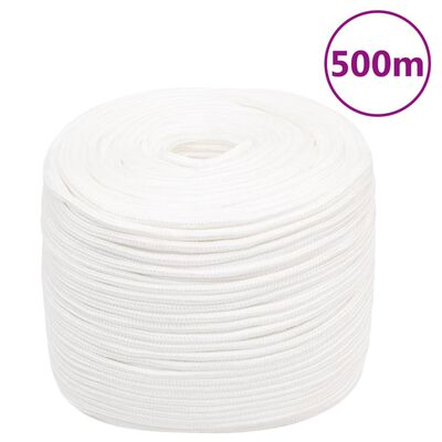 vidaXL Cuerda de barco polipropileno blanco intenso 6 mm 500 m