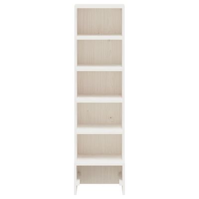 vidaXL Mueble zapatero de madera maciza de pino blanco 28x30x104 cm