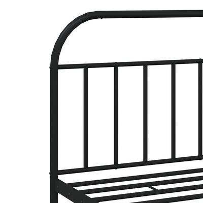 vidaXL Estructura cama sin colchón con estribo metal negro 193x203 cm