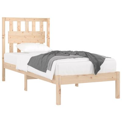 vidaXL Estructura de cama madera maciza de pino 90x190 cm